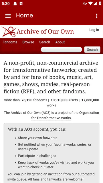 Ao3阅读器正版(内置中文包)下载-AO3阅读器手机版下载 Hero图